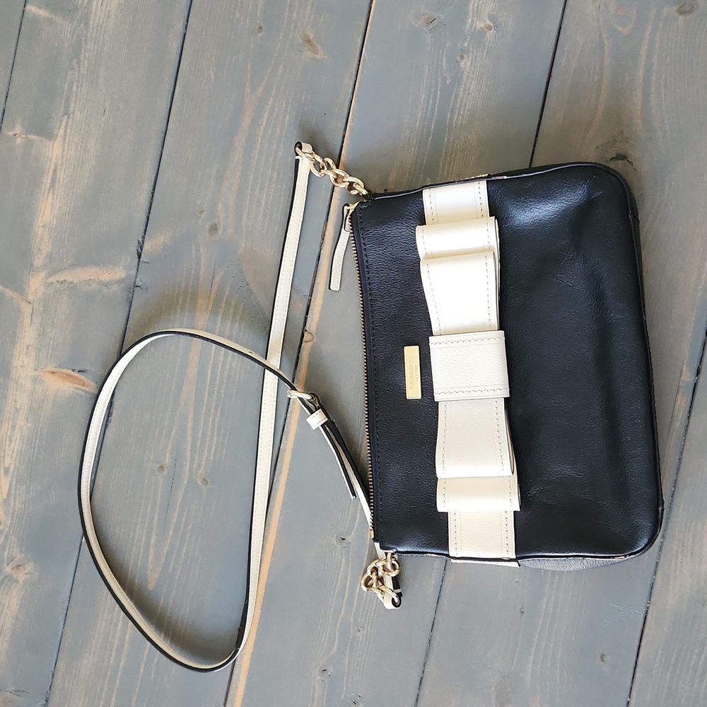 Kate Spade Alice Court Leather Crossbody Bag with front bow